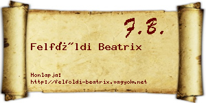 Felföldi Beatrix névjegykártya